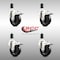 Service Caster 4 Inch 316SS Soft Rubber Swivel 1-1/4 Inch Expanding Stem Caster Set Lock Brake SCC-SS316TTLEX20S414-SRS-114-4 - alternate 4
